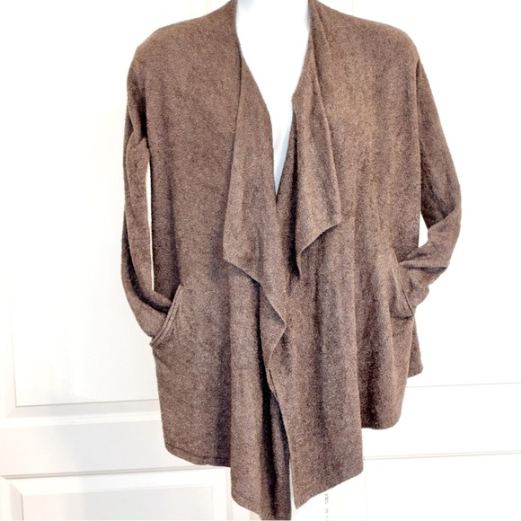 Barefoot Dreams Chic Lite Women's S/M Light Cocoa Open Front Cardigan Sweater - Picture 1 of 8